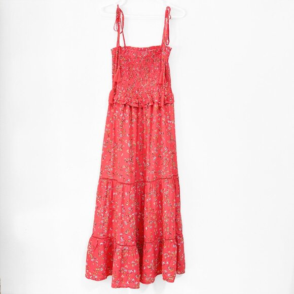 Anthropologie NEW Lost + Wander Adventures Floral Tie Shoulder Maxi Dress, Sz XS - Picture 8 of 16